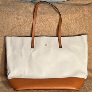 Cole Haan Cream and Brown Tote Bag